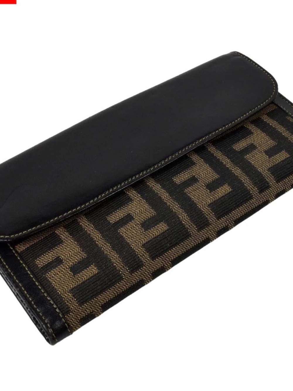 Fendi Zucca Canvas Wallet Clutch in Brown and Black - Picture 3 of 7